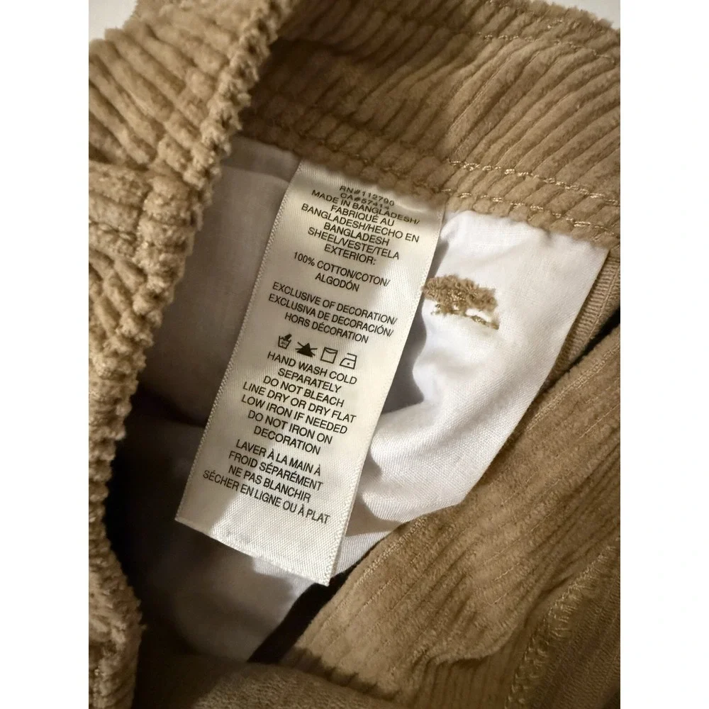 True Religion‎ Mens 32x31 Straight Cargo Vintage Travertine Brown Corduroy Pants